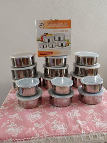 Set contenitori acciaio con - set, in